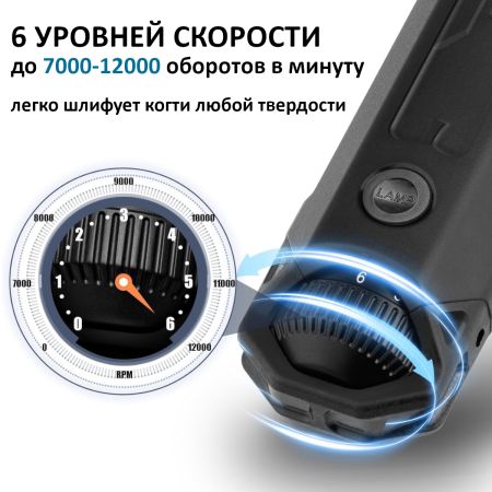 Гриндер для кошек и собак Petwant N60 USB, подсветка, LED индикатор, 6 скоростей, серый