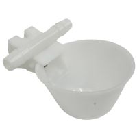 Поилка чашечная с креплением на сетку, диаметр 6,3 см, двойной штуцер