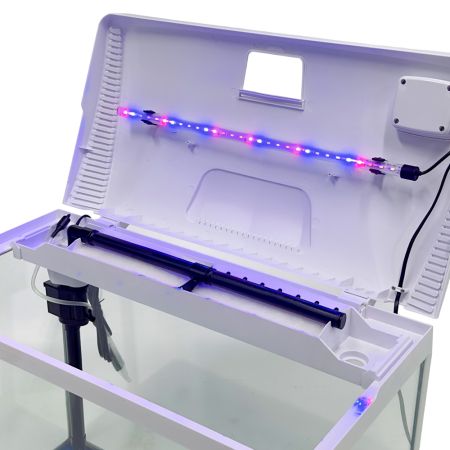 Аквариум Boyu EC-600 панорамный, 66 л, с фильтром и LED-лампой, белый