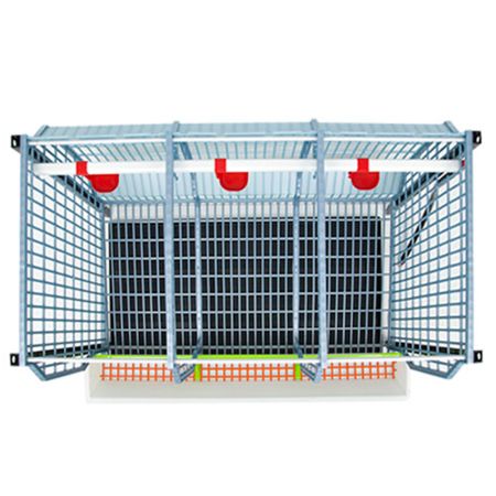 Клетка Comfortplast для кур-несушек 3 секции, 2 яруса высотой по 60 см, пластиковая