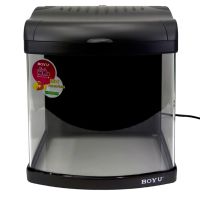 Аквариум Boyu Mini MT-408, 32 л, с фильтром, 2 LED лампы, серый
