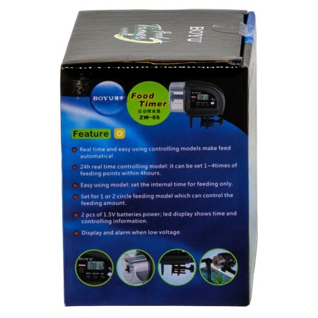 Автокормушка для рыб в аквариум Boyu ZW-66 с ЖК дисплеем и таймером