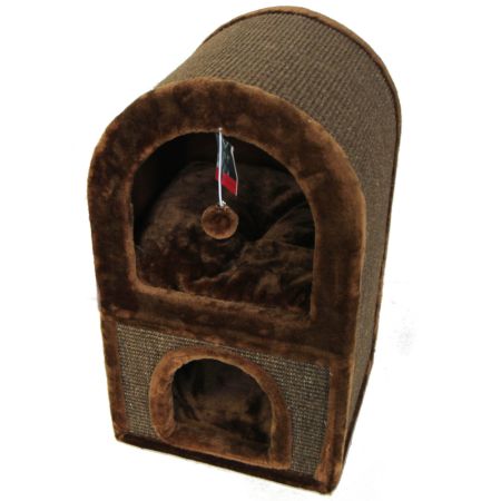 Когтеточка-домик 40х40х70 см, коричневый Когтеточка-домик 40х40х70 см, коричневый