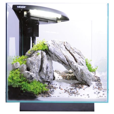 Аквариум Newa More NMO 50 Daylight LED 45 л с фильтром, нагревателем и освещением рассвет-закат, черный NEW VERSION