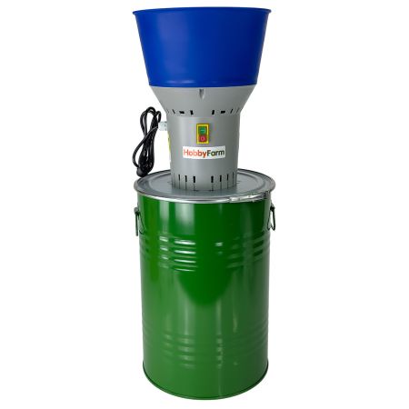 Зернодробилка HobbyFarm EM-60 для измельчения зерна электрическая с функцией мельницы / в комплекте 4 сита