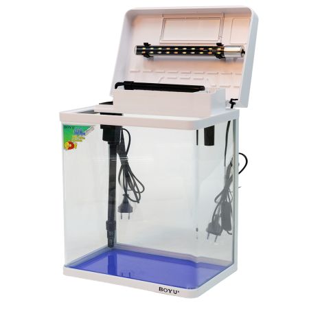 Аквариум Boyu MS-320 20 л с LED светильником и фильтром, белый