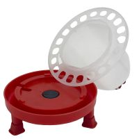 Поилка вакуумная 1,5 л с винтовой пробкой и ручкой на ножках для кур, домашней птицы