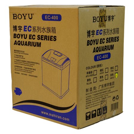 Аквариум Boyu EC-400 панорамный, 33 л, с фильтром и LED-лампой, белый