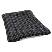 Лежанка матрас для собак 85х65х9 см, серый, клетка Лежанка матрас для собак 85х65х9 см, серый, клетка