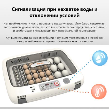 Инкубатор Rcom 50 DO MAX с овоскопом автоматический для яиц