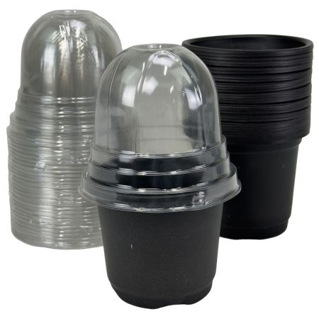 Горшки для рассады HobbyFarm с крышкой, 30 шт.