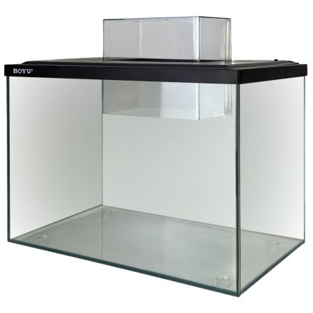 Аквариум Boyu FY-10 35 л с вакуумным карманом, отрицательным давлением, фильтром и LED-лампой, черный