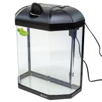 Аквариум Boyu LJ-380 25 л с системой фильтрации и освещением, черный