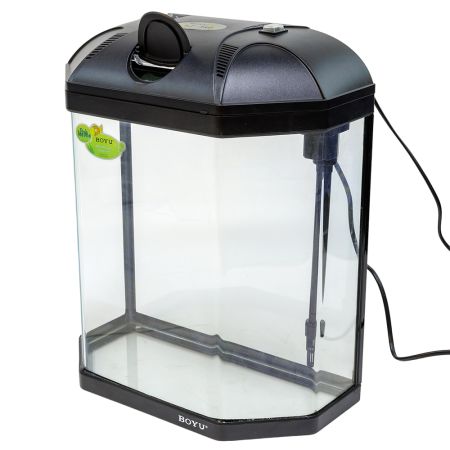 Аквариум Boyu LJ-380 25 л с системой фильтрации и освещением, черный