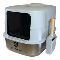 Туалет-домик умный для кошек Petzengo PL-1 60,5х40х39 см с дезодорацией, нержавеющая сталь