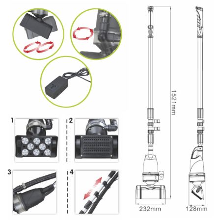 Пылесос водный илосос для пруда Boyu WNQ-1