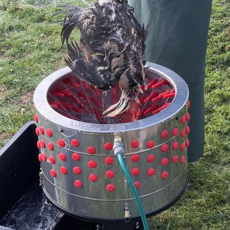 Перосъёмная машина HobbyFarm EURO PPM B для кур и бройлеров с подводом воды, 60 см