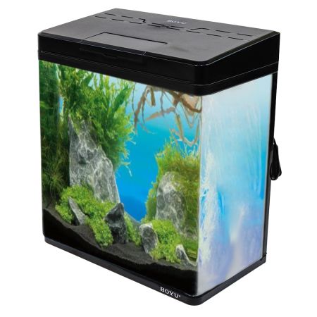 Аквариум Boyu MS-420 31 л с LED светильником и фильтром, черный Аквариум Boyu MS-420 31 л с LED светильником и фильтром, черный