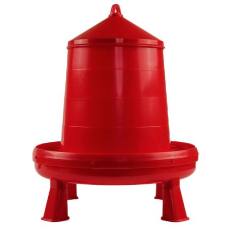 Кормушка бункерная 8 кг пластик с решеткой с круглыми отверстиями на ножках