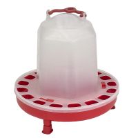 Поилка вакуумная 10 л с винтовой пробкой и ручкой на ножках для кур, домашней птицы