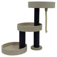 Когтеточка-комплекс с канатом 60х30х60 см, кремовый