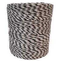 Провод для электропастуха FarmGuard белый с черным 3 мм / 500 м / 5x0,2 мм SS+1х0,2 мм CU