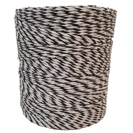 Провод для электропастуха FarmGuard белый с черным 3 мм / 500 м / 5x0,2 мм SS+1х0,2 мм CU