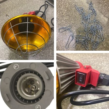 Рефлектор светильник JK Lighting JKBL-210 для ИК ламп E27 с переключателем Hi-Off-Lo