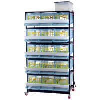 Клетка Comfortplast для перепелов с яйцесборником 3 секции, 5 ярусов, 98x61x196 см, пластиковая