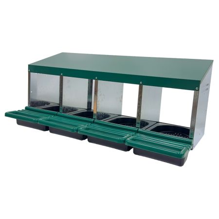 Гнездо для кур несушек HobbyFarm 4 секции с яйцесборником