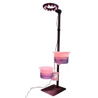 Подставка для цветов 2 уровня HobbyFarm, с автополивом и фитолампой, 90 см