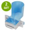 Поилка под бутылку "Ниагара" для кроликов и птиц, пластик/металл, комплект 2 шт.