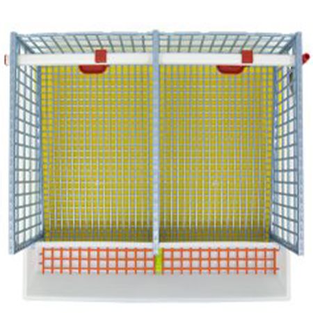 Клетка Comfortplast для перепелов midi с яйцесборником 2 секции, 58x61x46 см, пластиковая