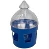 Поилка вакуумная 3 л с окошками для голубей, синяя