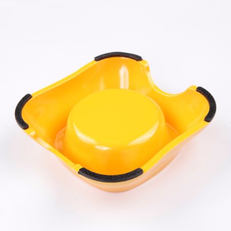 Миска для собак и кошек, 11x14.8x5 см, 150 мл, желтый