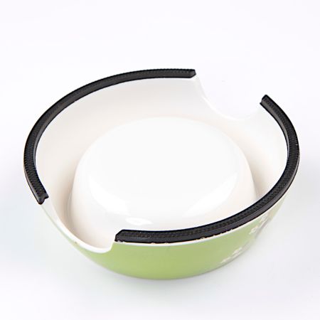 Миска со съемной чашей для собак и кошек, 14.5x14.5x5 см, 150 мл, зеленый