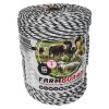 Провод для электропастуха FarmGuard белый с черным 3 мм / 500 м / 5x0,2 мм SS+1х0,2 мм CU
