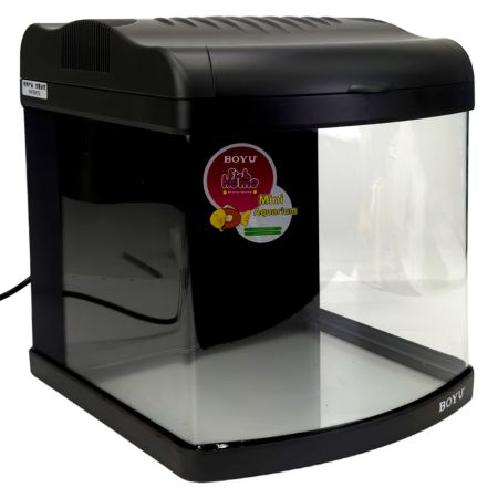Аквариум Boyu Mini MT-408, 32 л, с фильтром, 2 LED лампы, серый