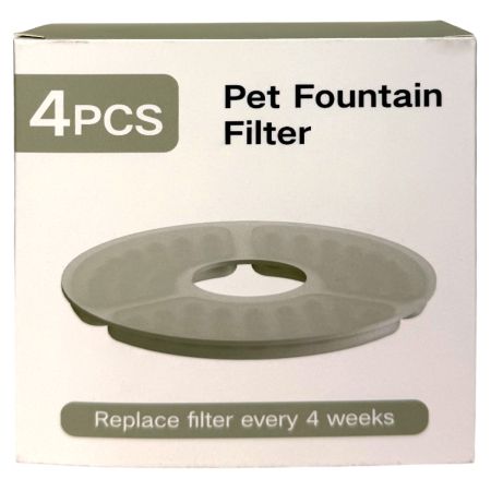 Фильтр для автопоилки фонтана W7/W8, сменный (4 фильтра + 4 губки)