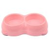 Миска двойная, 26×15×5.5 см, 250+250 мл, розовый