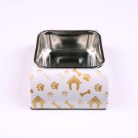 Миска для собак и кошек, 18.5x12x4.5 см, 400 мл, домик, белый