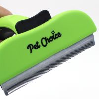 Дешеддер L с прямым лезвием 100 мм и с кнопкой самоочистки для вычесывания шерсти животных