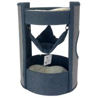 Когтеточка-комплекс 40х40х60 см с гамаком, графит