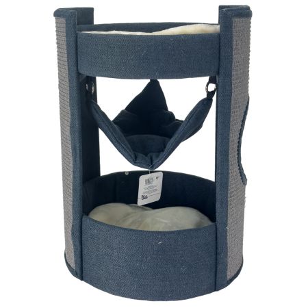 Когтеточка-комплекс 40х40х60 см с гамаком, графит