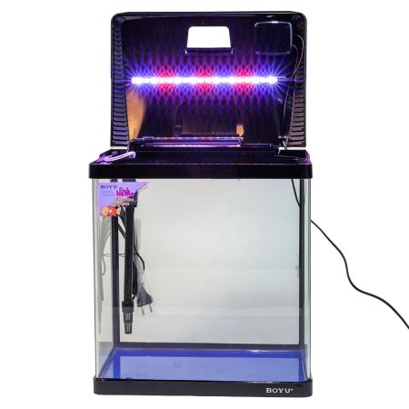 Аквариум Boyu EC-400 панорамный, 33 л, с фильтром и LED-лампой, черный Аквариум Boyu EC-400 панорамный, 33 л, с фильтром и LED-лампой, черный