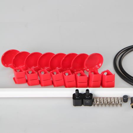 Ниппельная система 8 металлических поилок для цыплят и перепелов