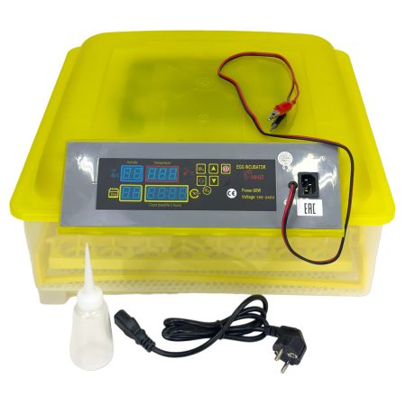 Инкубатор HHD 48 автоматический 220В/12В от сети и аккумулятора на 48 яиц