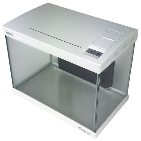 Аквариум Newa Mirabello MIR 30 LED, 30 л, с фильтром, нагревателем и освещением рассвет-закат, белый NEW VERSION