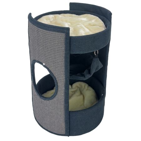 Когтеточка-комплекс 40х40х60 см с гамаком, графит