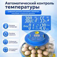 Инкубатор HHD 18H автоматический для яиц 220В/12В от сети и аккумулятора, с овоскопом на 18 яиц
